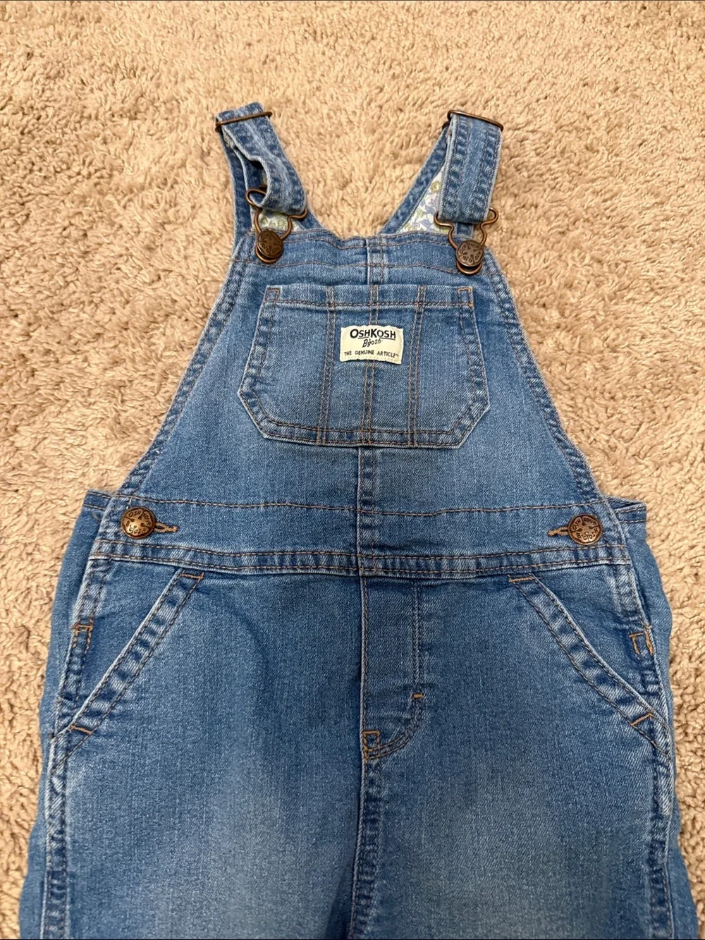 OshKosh B'gosh Kids Medium Blue Denim Overalls size 4T